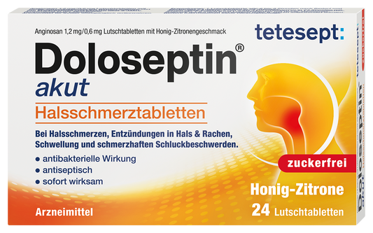 Doloseptin® akut Halsschmerztabletten Honig-Zitrone