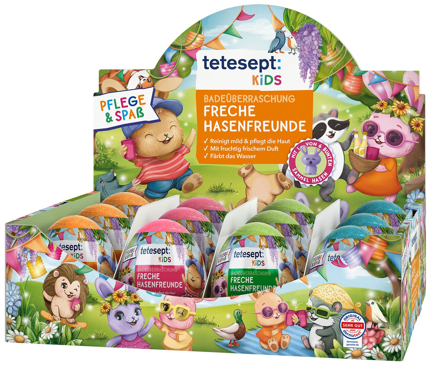 Badeüberraschung Freche Hasenfreunde