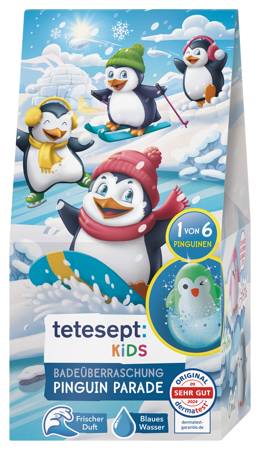 Badeüberraschung Pinguin Parade