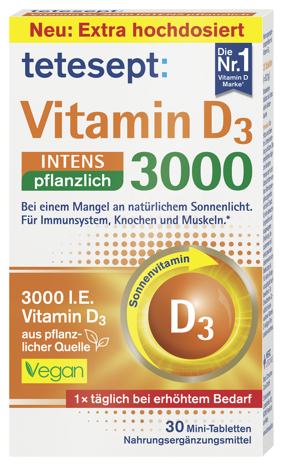 Vitamin D3 3000 INTENS pflanzlich